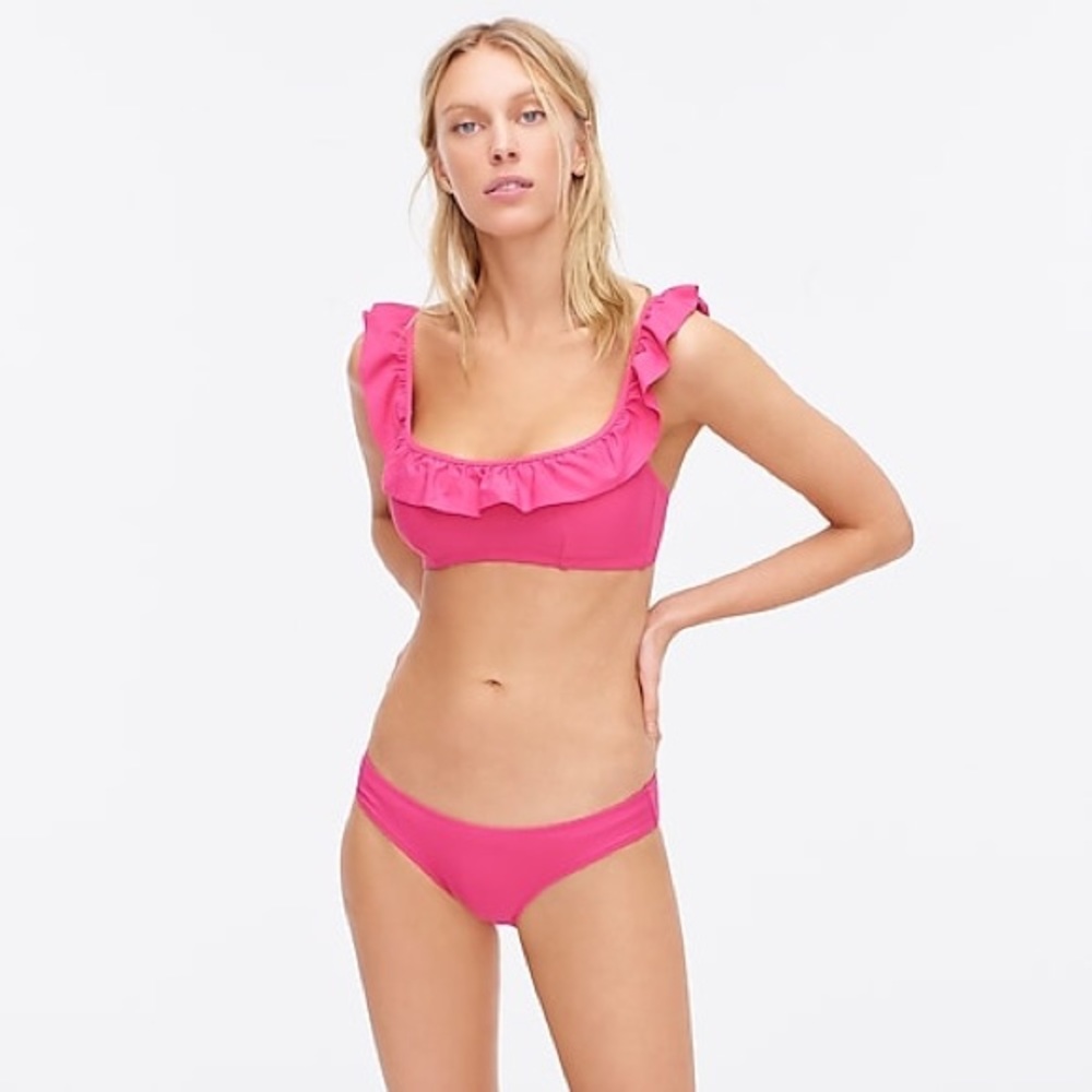 J crew ruffle bikini top